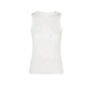 ELEVENTY Women's Sleeveless Knit Top with Sequin Detail Women WHITE T-Shirts &
